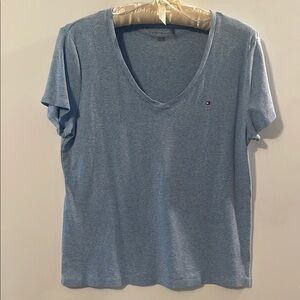 NWOT Tommy Hilfiger Women's V-Neck Short Sleeved Blue T-Shirt
